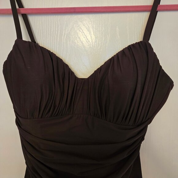 Miraclesuit Rialto one-piece swimwear chocolate brown swim Size 16 - Picture 2 of 6